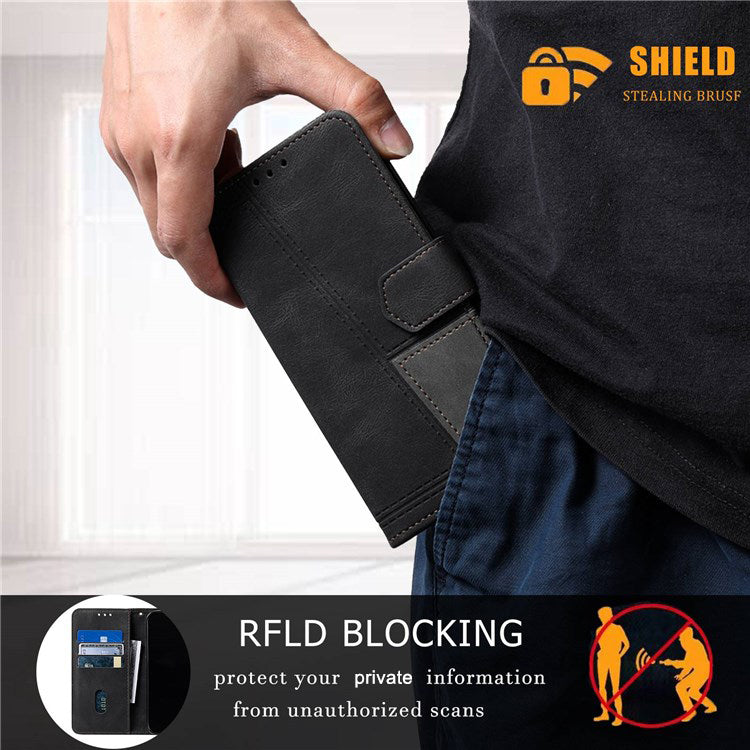 TTUDRCH For Samsung Galaxy S20 Ultra 4G/5G 004 Splicing Skin-touch PU Leather RFID Blocking Phone Case Wallet Stand Cover - Black TTUDRCH For Samsung Galaxy S20 Ultra 4G/5G 004 Splicing Skin-touch PU Leather RFID Blocking Phone Case Wallet Stand Cover - Black